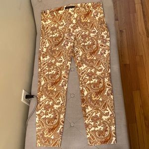 Zara paisley print ankle pants
